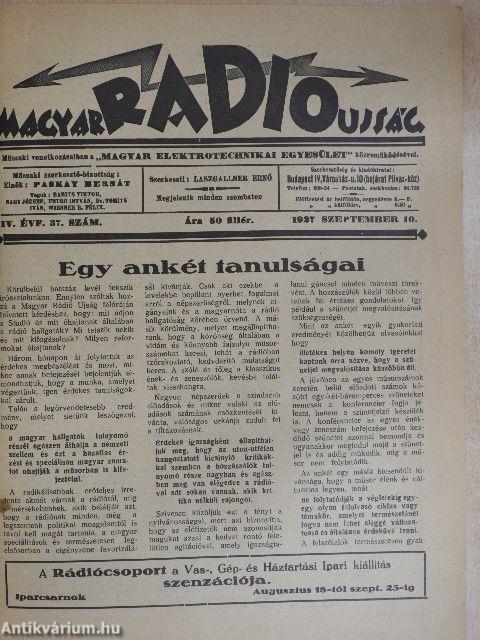 Magyar Radio Ujság 1927. szeptember 10.