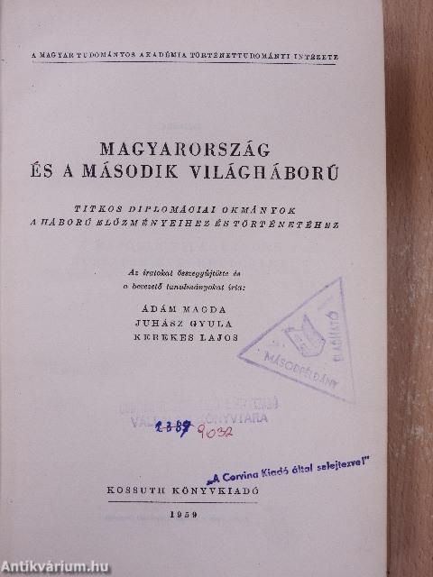 Magyarország és a második világháború