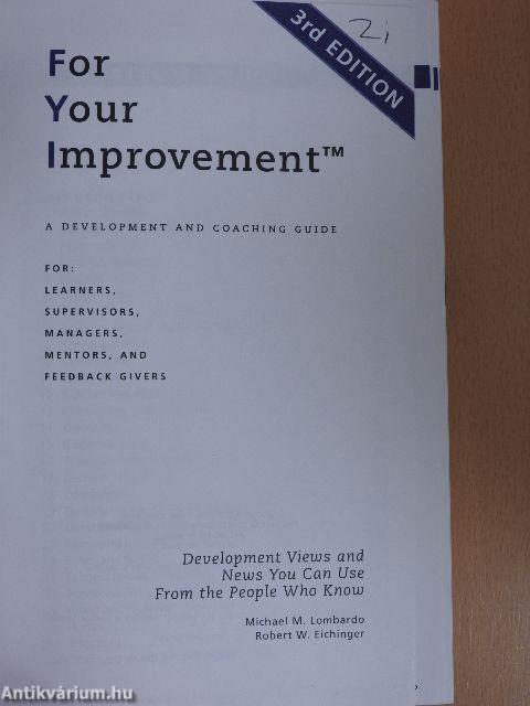 For Your Improvement