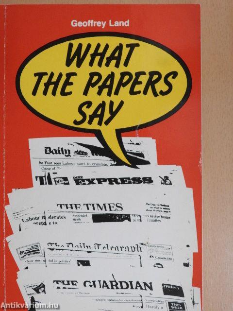 What the papers say