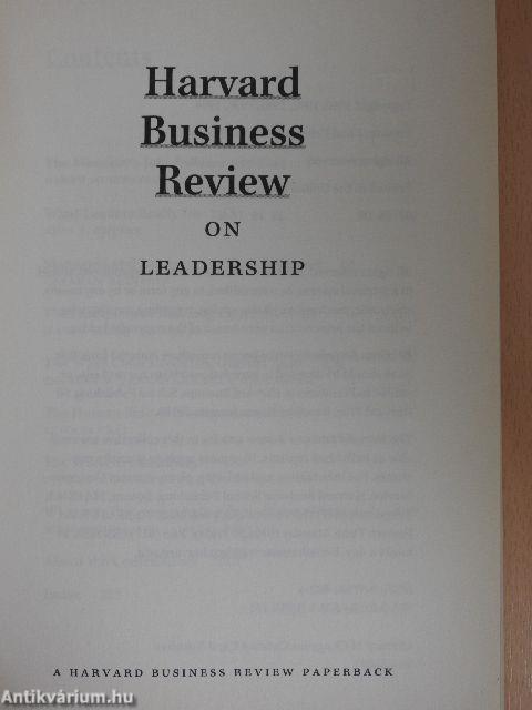 Harvard Business Review on Leadership