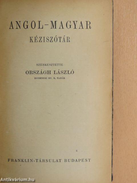 Angol-magyar kéziszótár