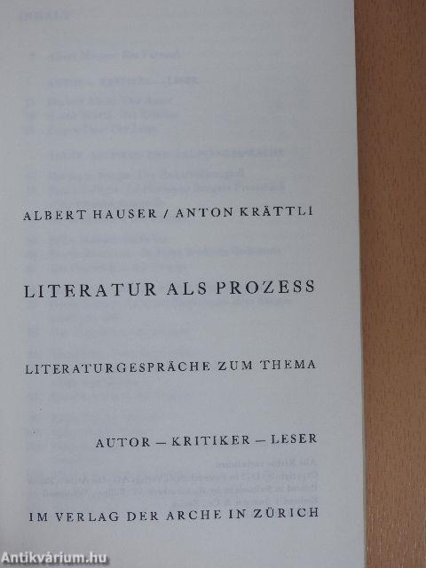 Literatur als Prozess