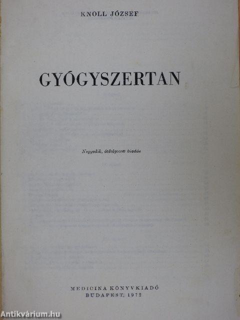 Gyógyszertan