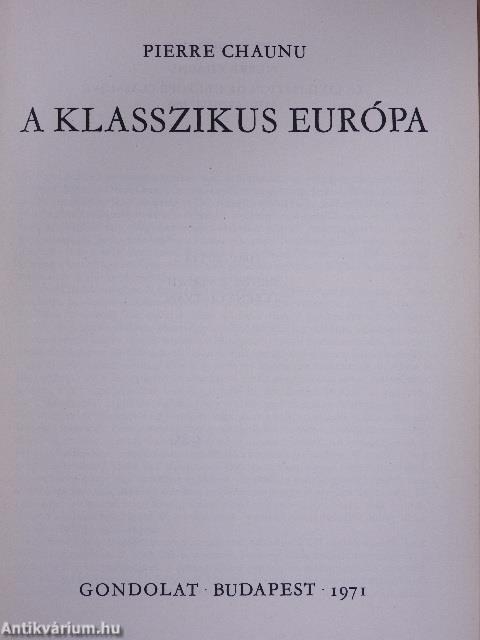 A klasszikus Európa