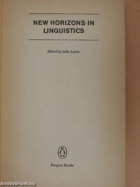 New Horizons in Linguistics