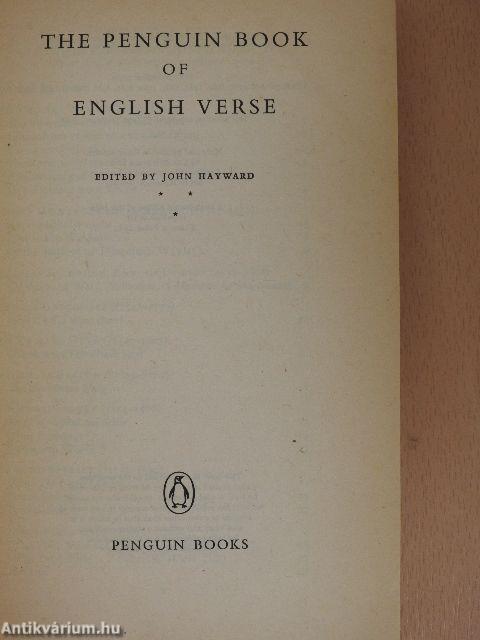 The Penguin Book of English Verse