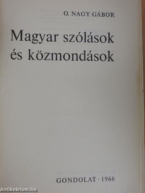 Magyar szólások és közmondások