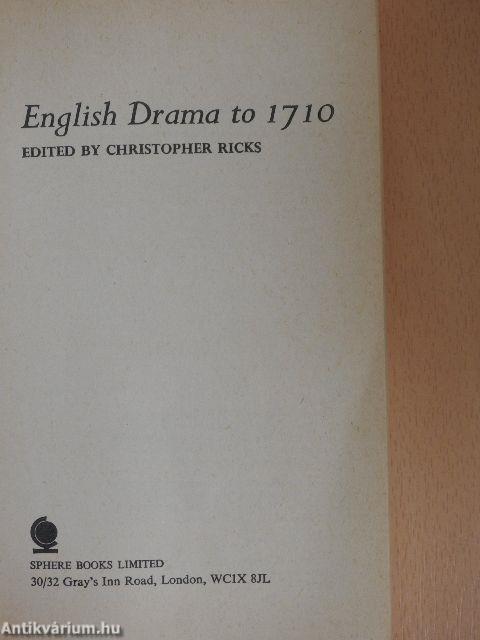 English Drama to 1710