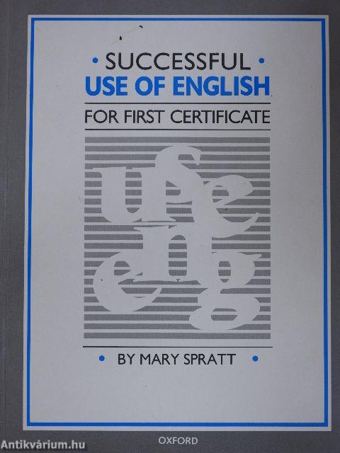 Successful use of English for First Certificate