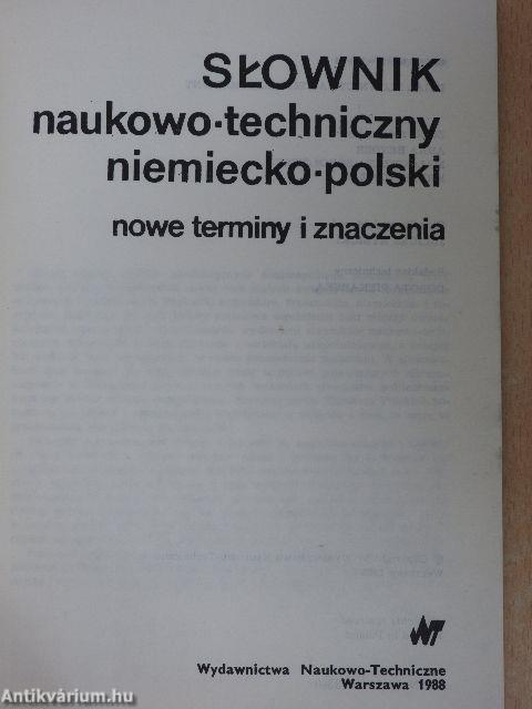 Slownik naukowo-techniczny niemiecko-polski