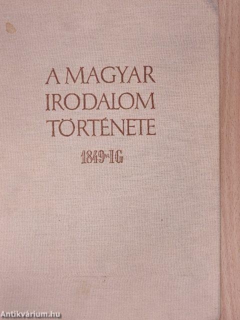 A magyar irodalom története I-III.