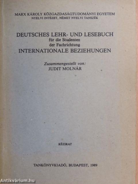 Deutsches Lehr- und Lesebuch für die Studenten der Fachrichtung internationale Beziehungen