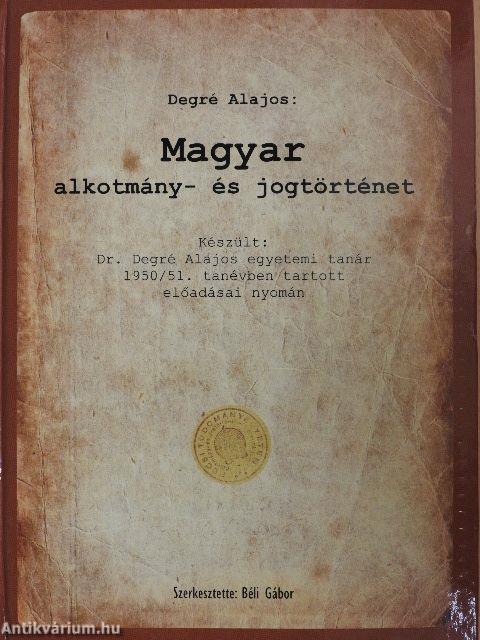 Magyar alkotmány- és jogtörténet