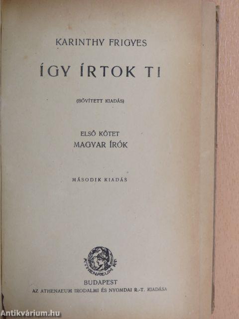 Így írtok ti I-II.