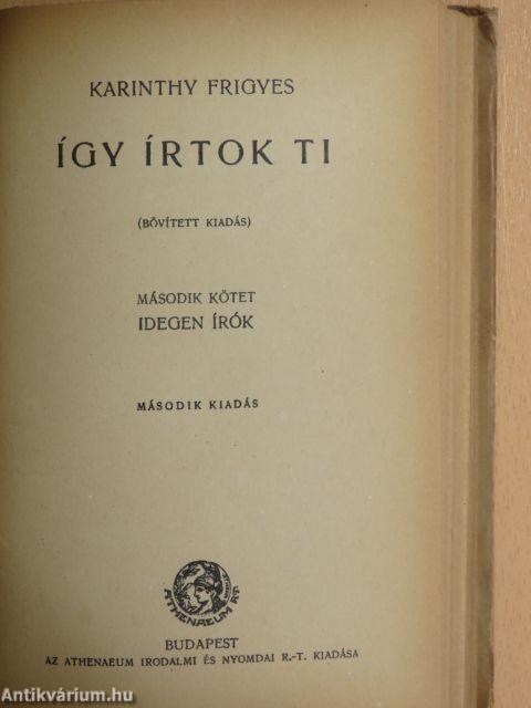 Így írtok ti I-II.