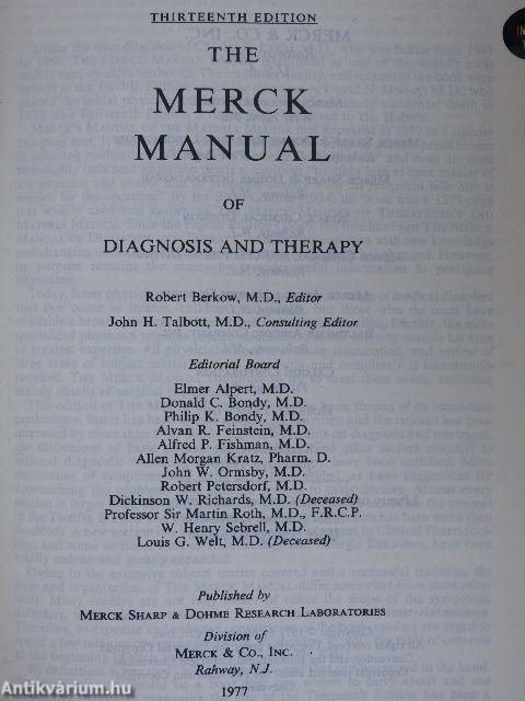 The Merck Manual of Diagnosis and Therapy