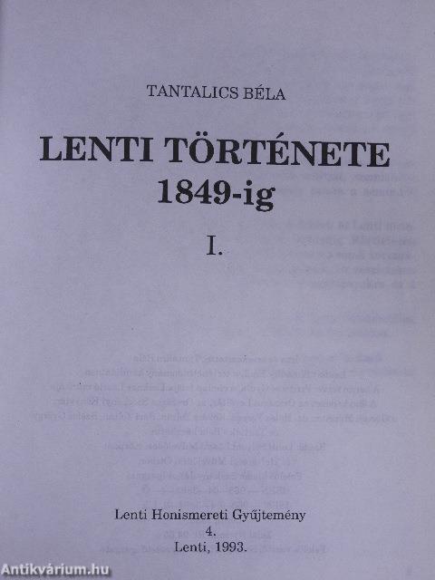 Lenti története I.