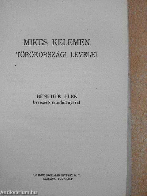 Mikes Kelemen törökországi levelei