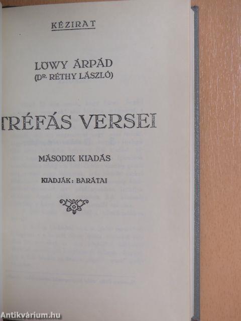 Löwy Árpád (Dr. Réthy László) tréfás versei