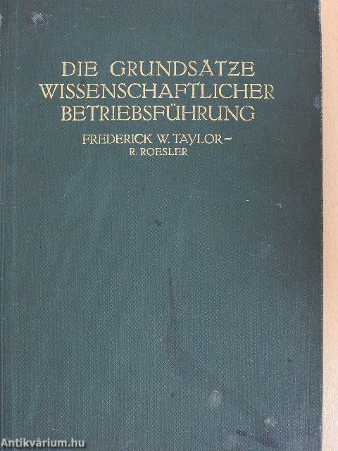 Die Grundsätze wissenschaftlicher Betriebsführung