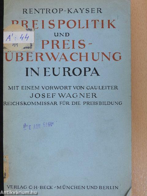 Preispolitik und Preisüberwachung in Europa