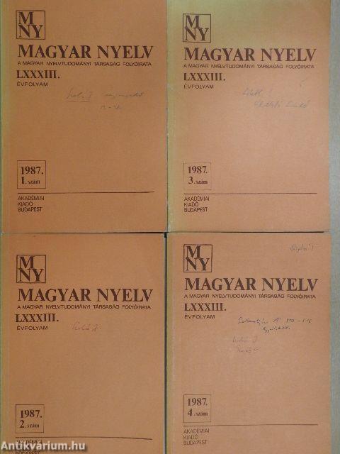 Magyar Nyelv 1987/1-4.
