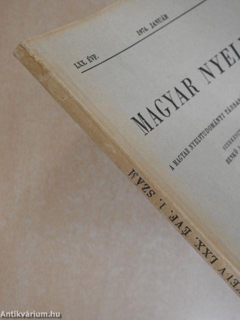 Magyar Nyelv 1974. január-december