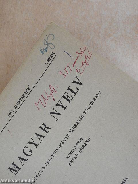 Magyar Nyelv 1974. január-december