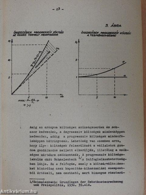 Költség- és önköltségszámítás, árképzés