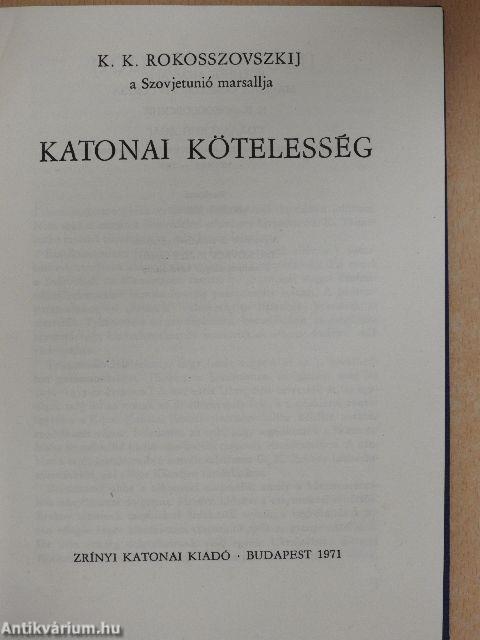 Katonai kötelesség