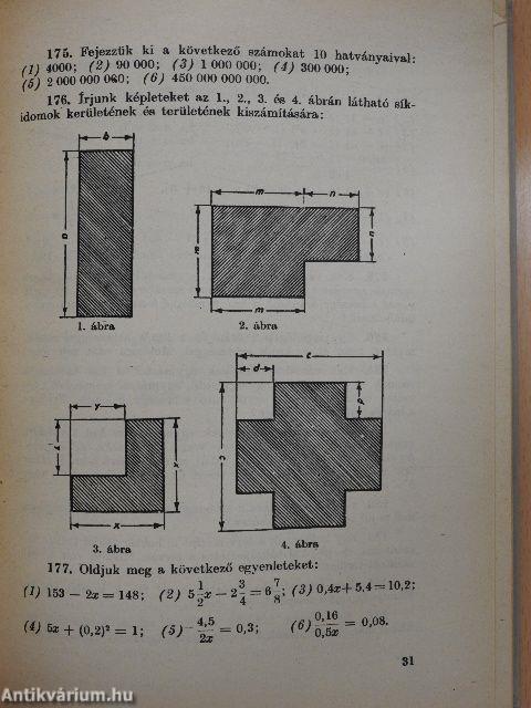 Algebrai feladatok gyűjteménye I.