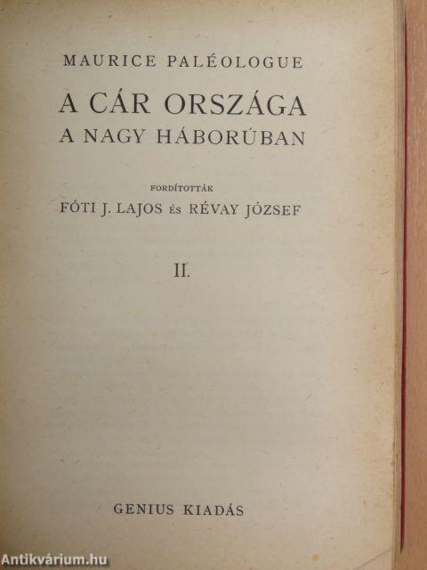 A cár országa a nagy háboruban I-III.