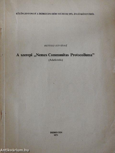 A szerepi "Nemes Communitas Protocolluma"