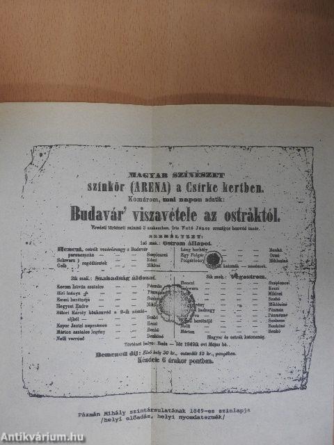 A komáromi nyomdászat és sajtó 1849-ben