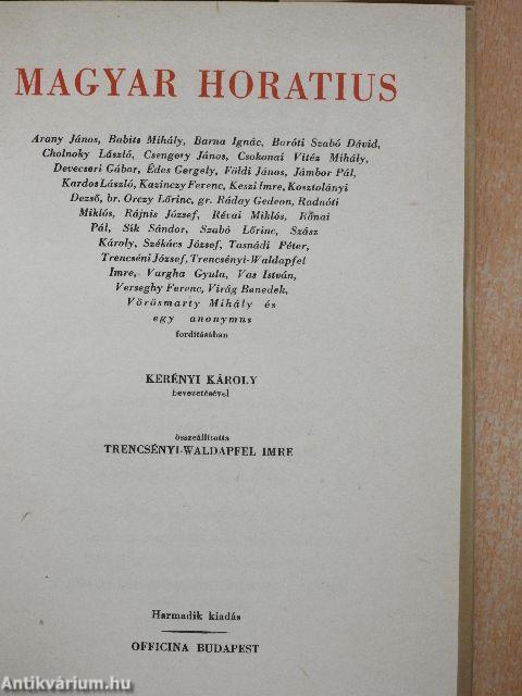 Magyar Horatius/Horatius Noster