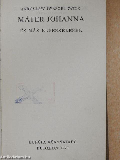 Máter Johanna és más elbeszélések