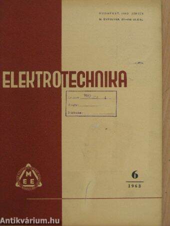 Elektrotechnika 1963. június