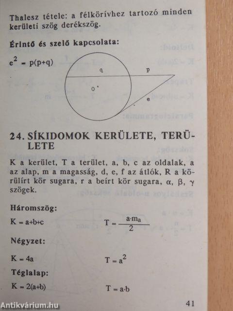 Felkészülés az érettségire - Matematika összefoglalás