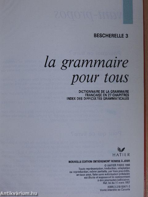 La grammaire pour tous