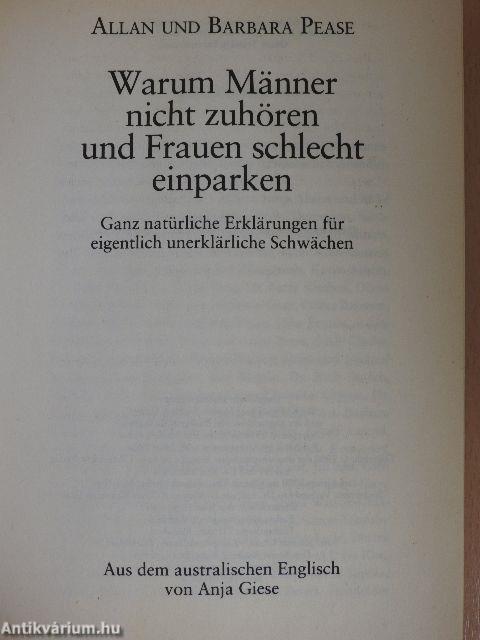 Warum Männer nicht zuhören und Frauen schlecht einparken