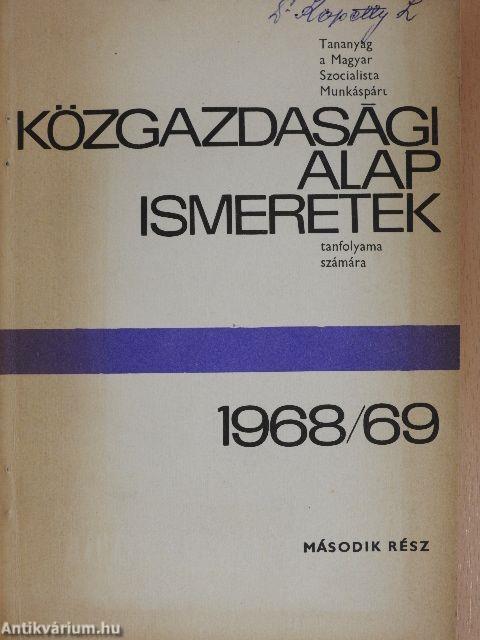 Közgazdasági alapismeretek 1968/69 II.