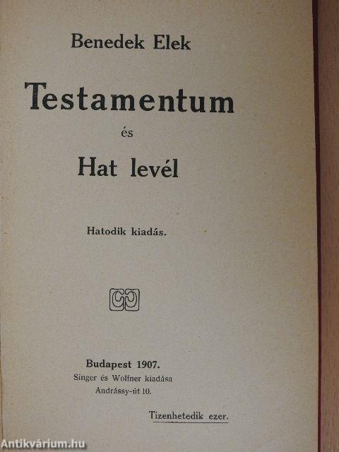 Testamentum és Hat levél
