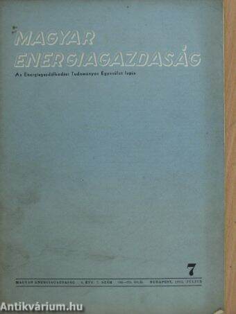 Magyar Energiagazdaság 1952. július