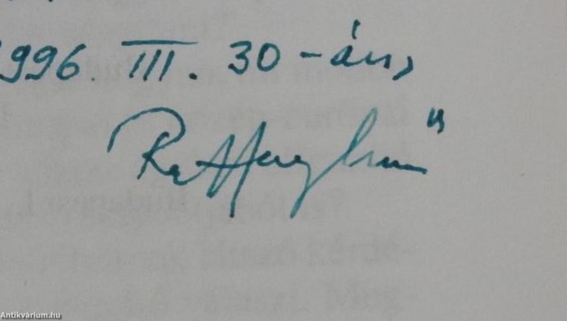 Magyar tragédia (dedikált példány)