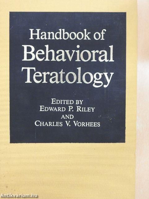 Handbook of Behavioral Teratology