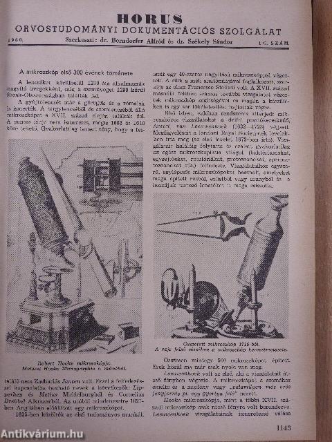 Horus 1959-1961./Orvosi Hetilap 1952., 1957., 1959-1961. (vegyes számok) (23 db)