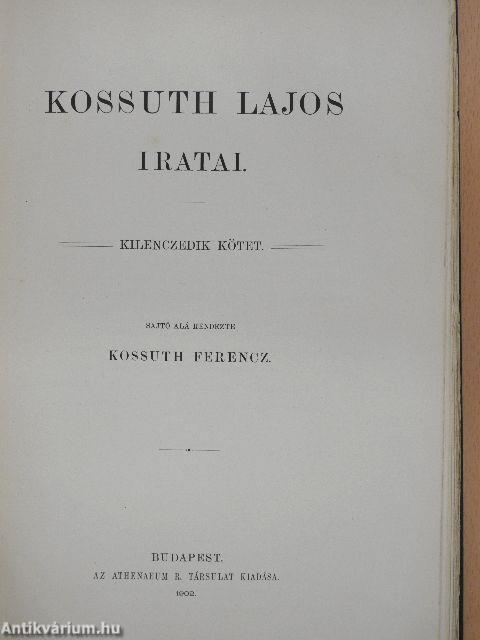 Kossuth Lajos iratai IX.