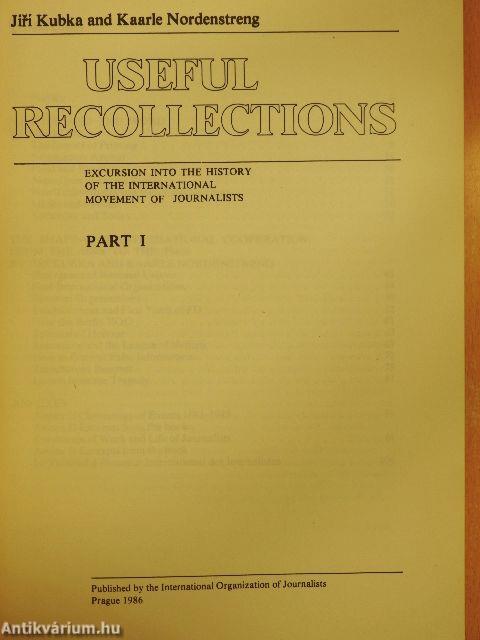 Useful Recollections I.