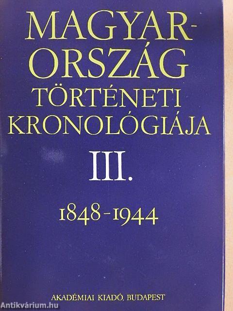 Magyarország történeti kronológiája III. 